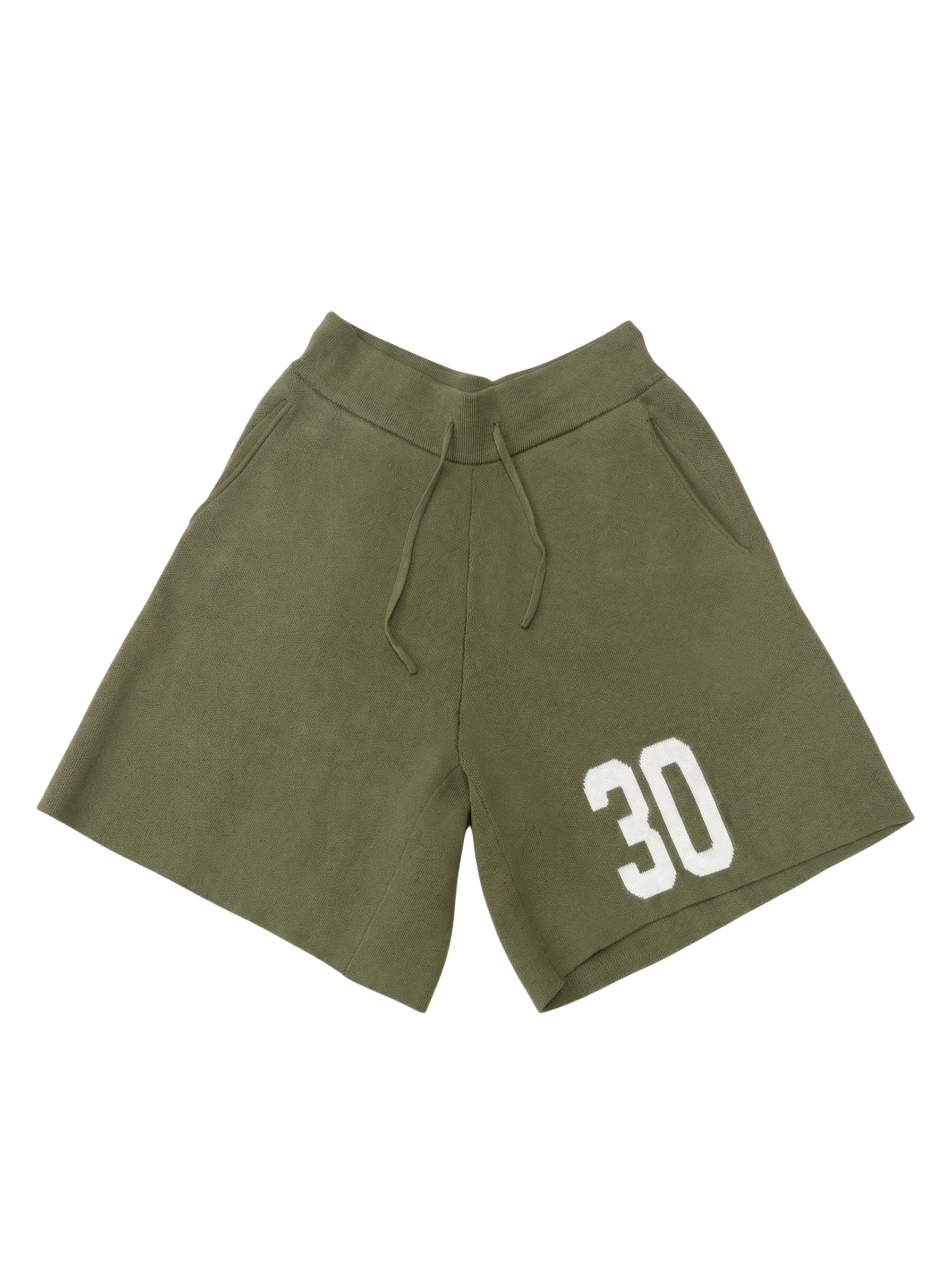 KNITWEAR SHORTS - OLIVE