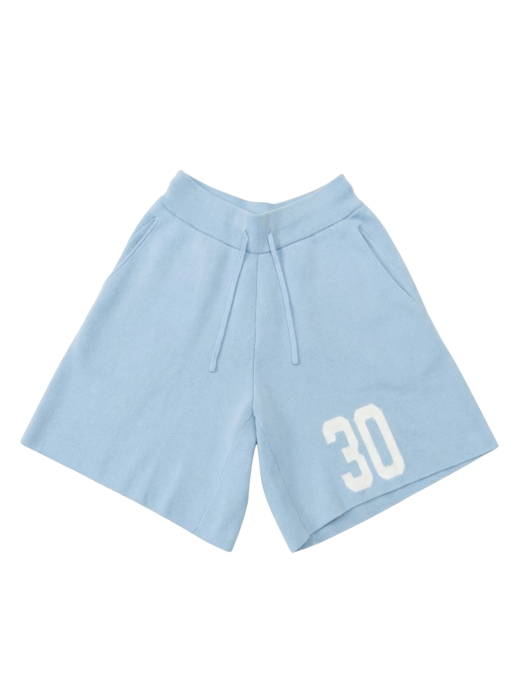 KNITWEAR SHORTS - BABY BLUE