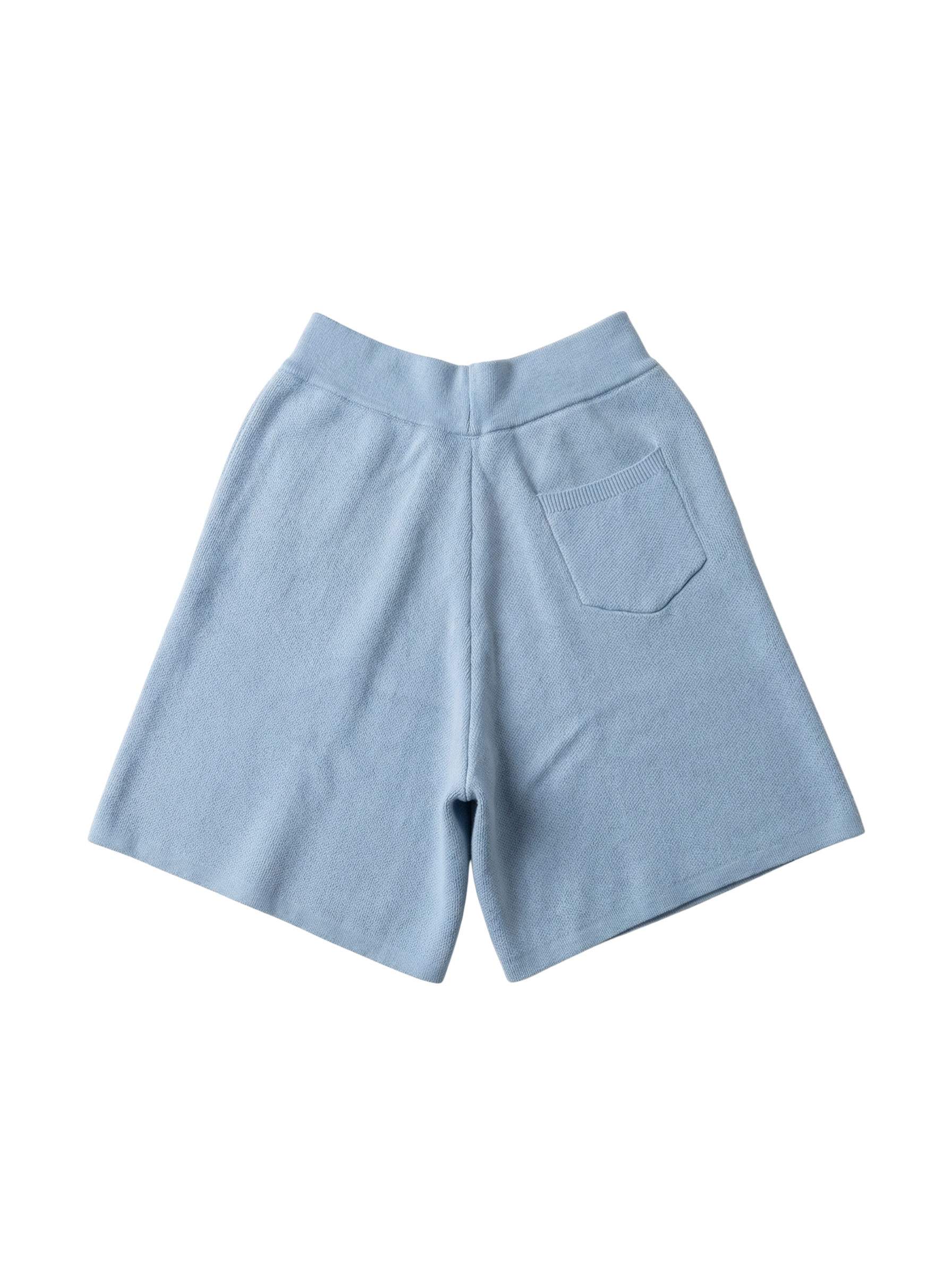 KNITWEAR SHORTS - BABY BLUE