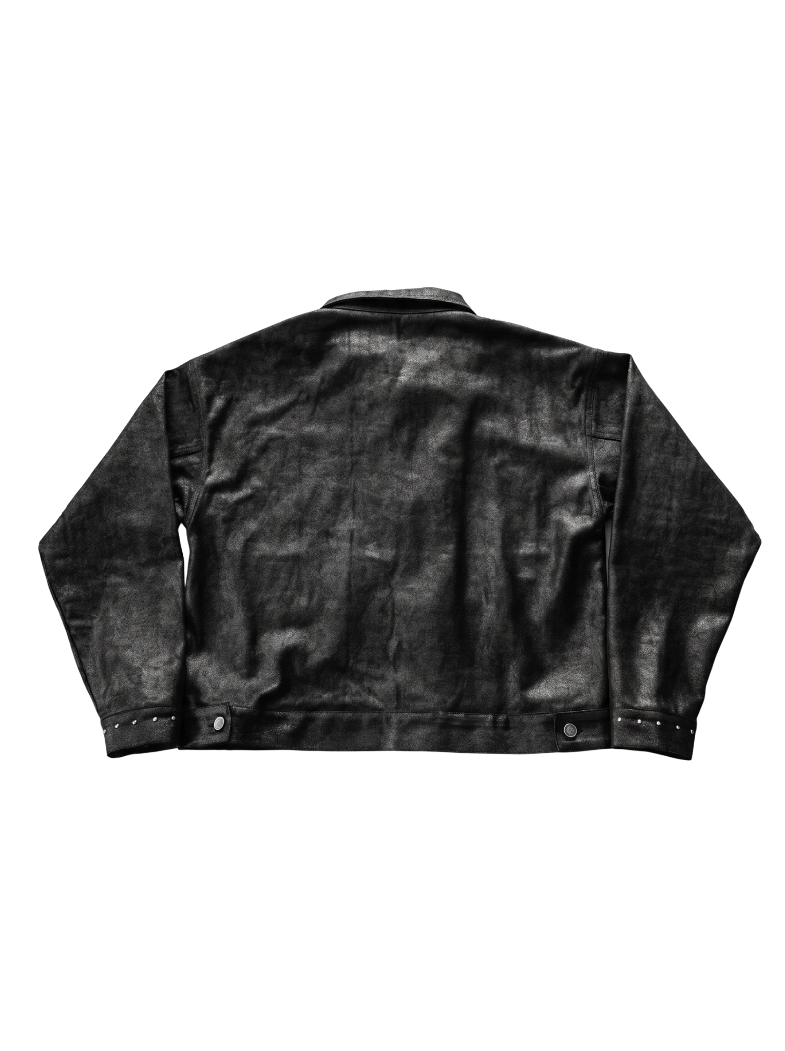 BLACK WAXED DENIM SET