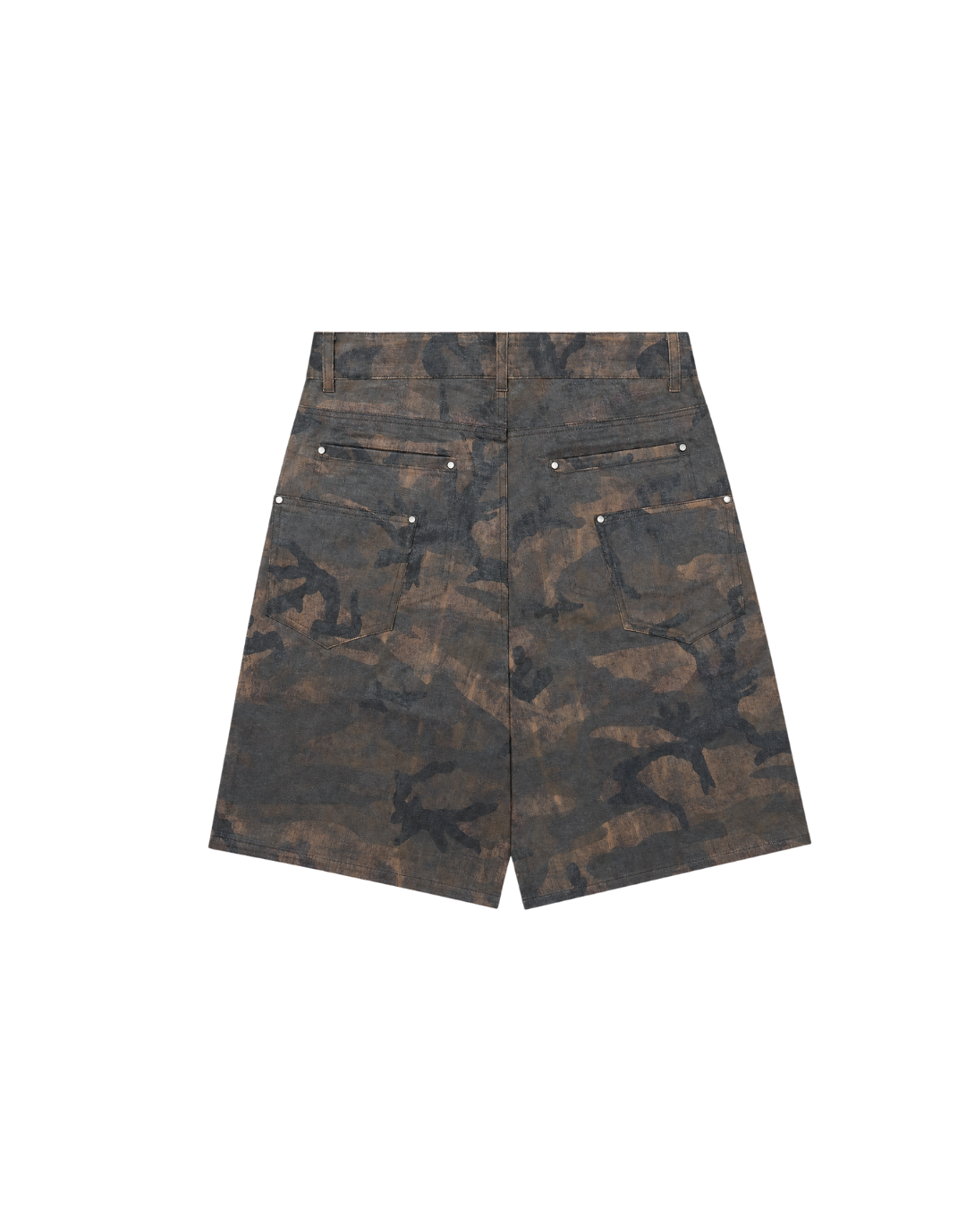 Waxed Camo Shorts Back